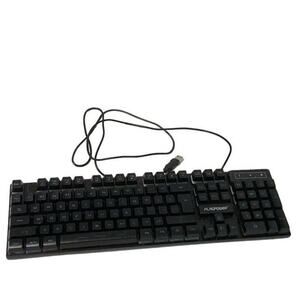 Flagpower Rainbow Lit Gaming Keyboard Multi Platform USB Wired Produced Tested